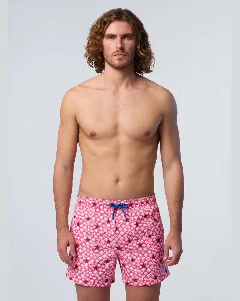 North Sails Badeshorts Grafischer Druck Hellrosa