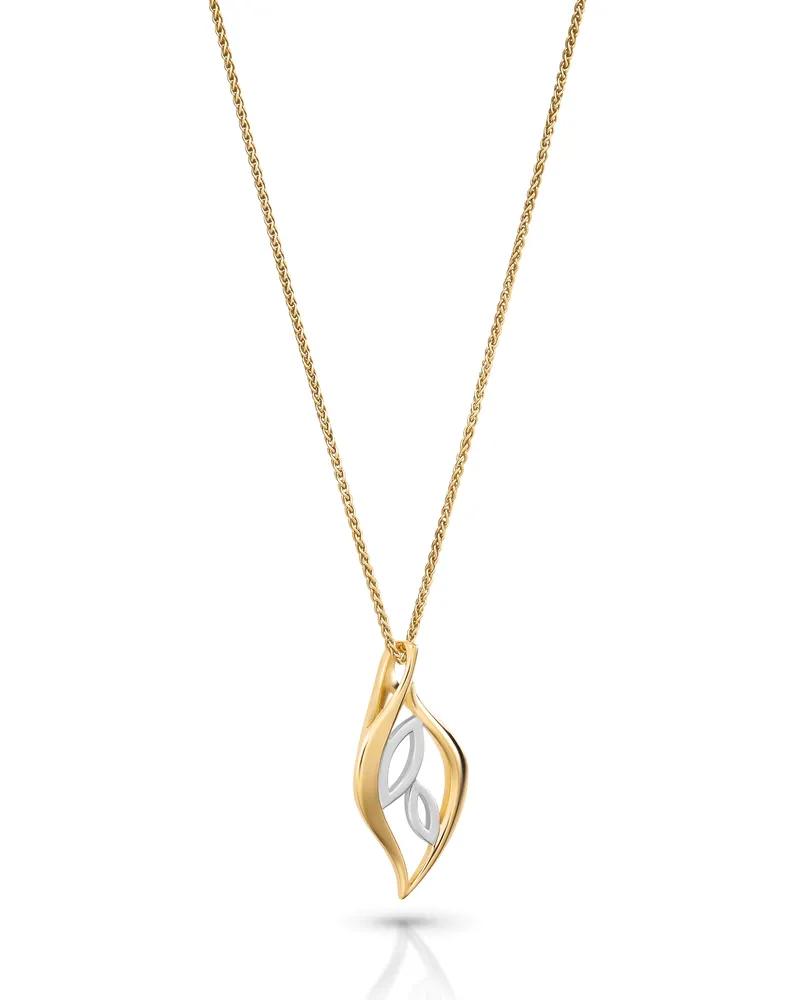 Orphelia Charlotte' Damen-Kette mit Anhänger aus 925er Sterlingsilber – Silber/Gold ZH-7523/G Silber