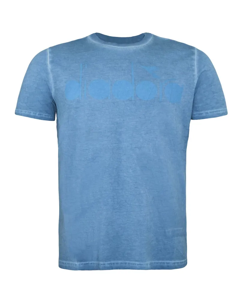 Diadora Logo Herren Blue T-Shirt Blau