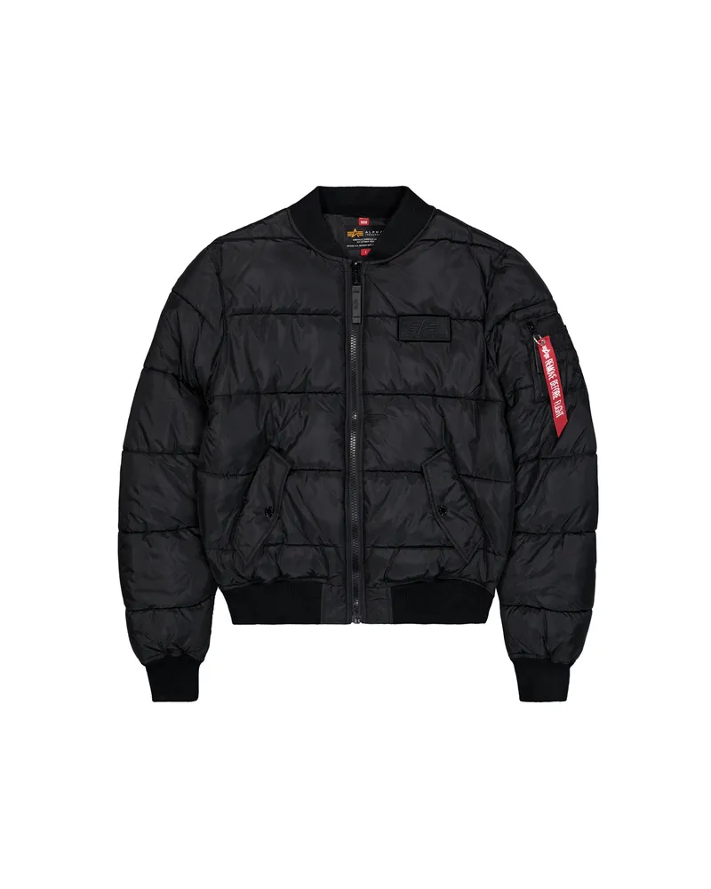 Alpha Industries MA-1 Puffer Bomberjacke - Schwarz Schwarz