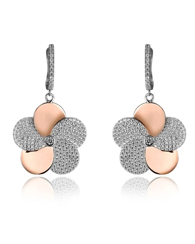 Orphelia Fioni' Tropfenohrringe aus 925er Sterlingsilber für Damen - Silber/Rosé ZO-7452 Silber