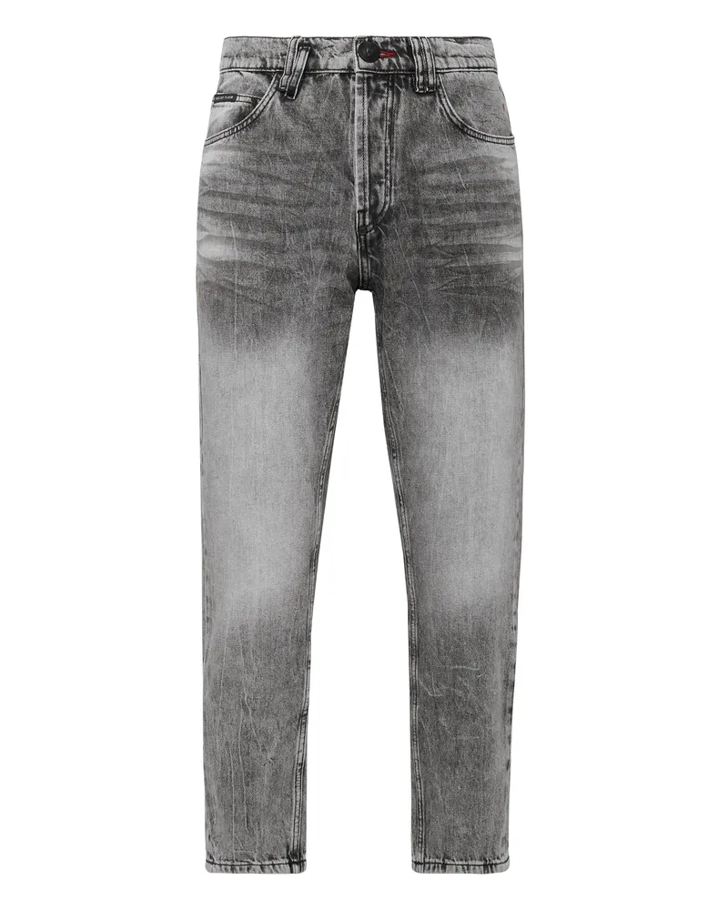 Philipp Plein Jeans Carrot Fit Iconic Plein Grau