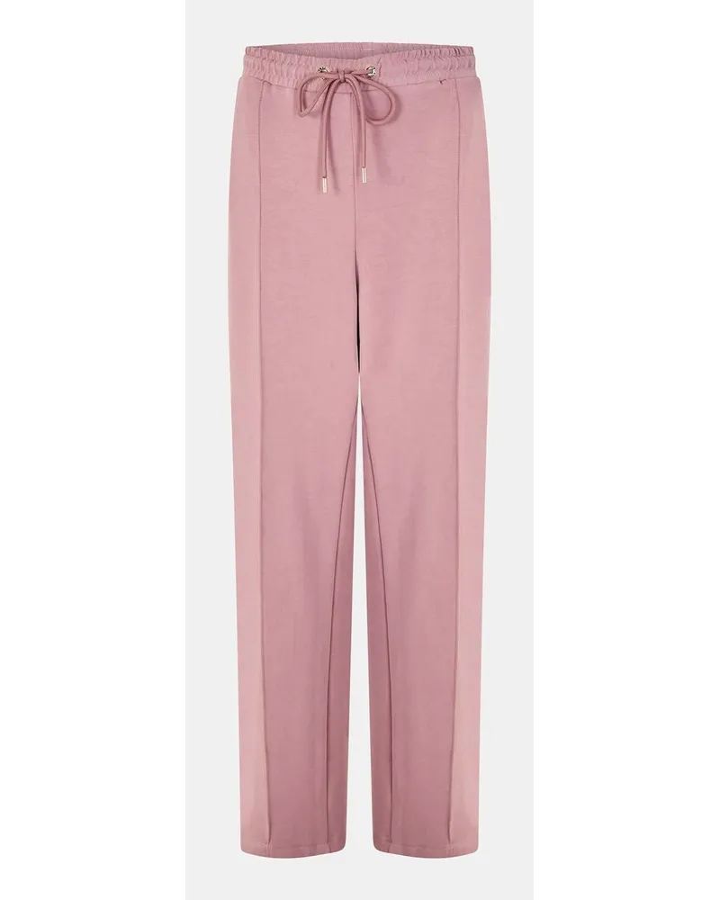 Ted Baker Einfarbige, gemusterte Jogginghose mit offenem Saum, gerade Passform - Rosa Rosa