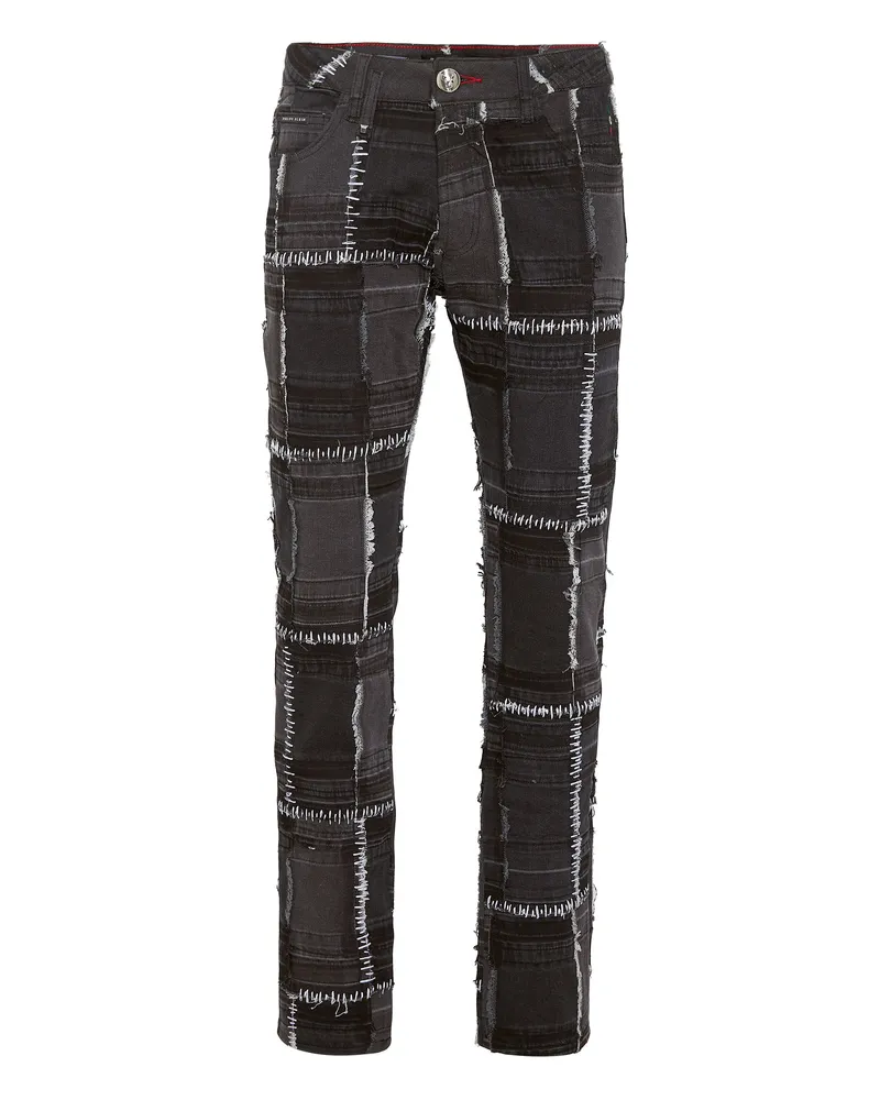 Philipp Plein Jeans Mit Supergerader Schnitt Grau