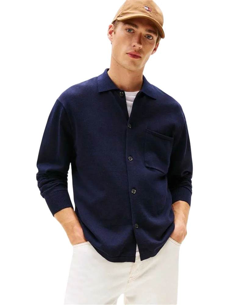 Tommy Hilfiger Hemdjacke für Herren (Himmelblau Marineblau