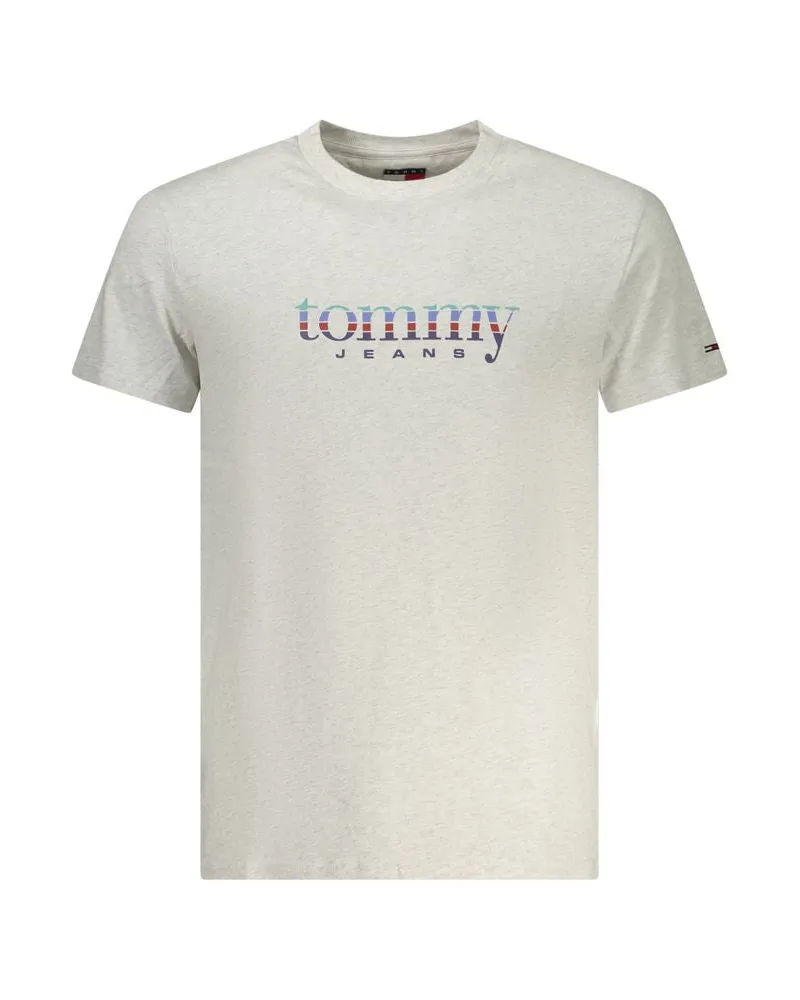 Tommy Hilfiger Graues Baumwoll-Herren-T-Shirt Grau