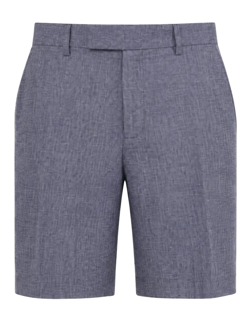Ted Baker Kenleys Stretch-shorts Aus Blauem Leinen Grau
