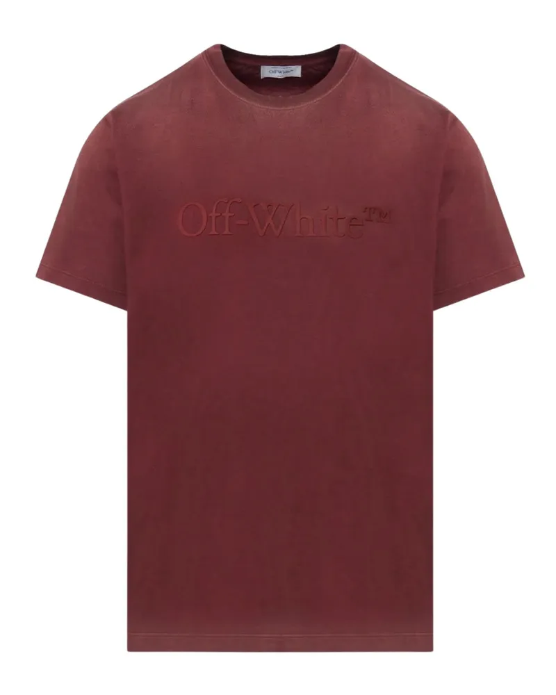 OFF-WHITE Laundy Slim Fit T-Shirt mit püriertem Kürbis Bordeaux