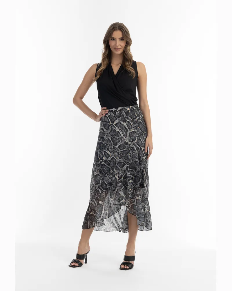 FAINA Jupe midi Schwarz