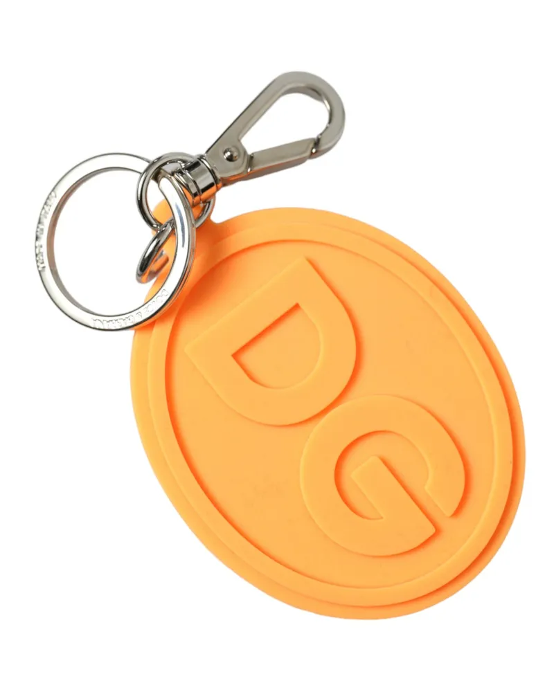 Dolce & Gabbana Dg Schlüsselanhänger Silikonmodell Orange