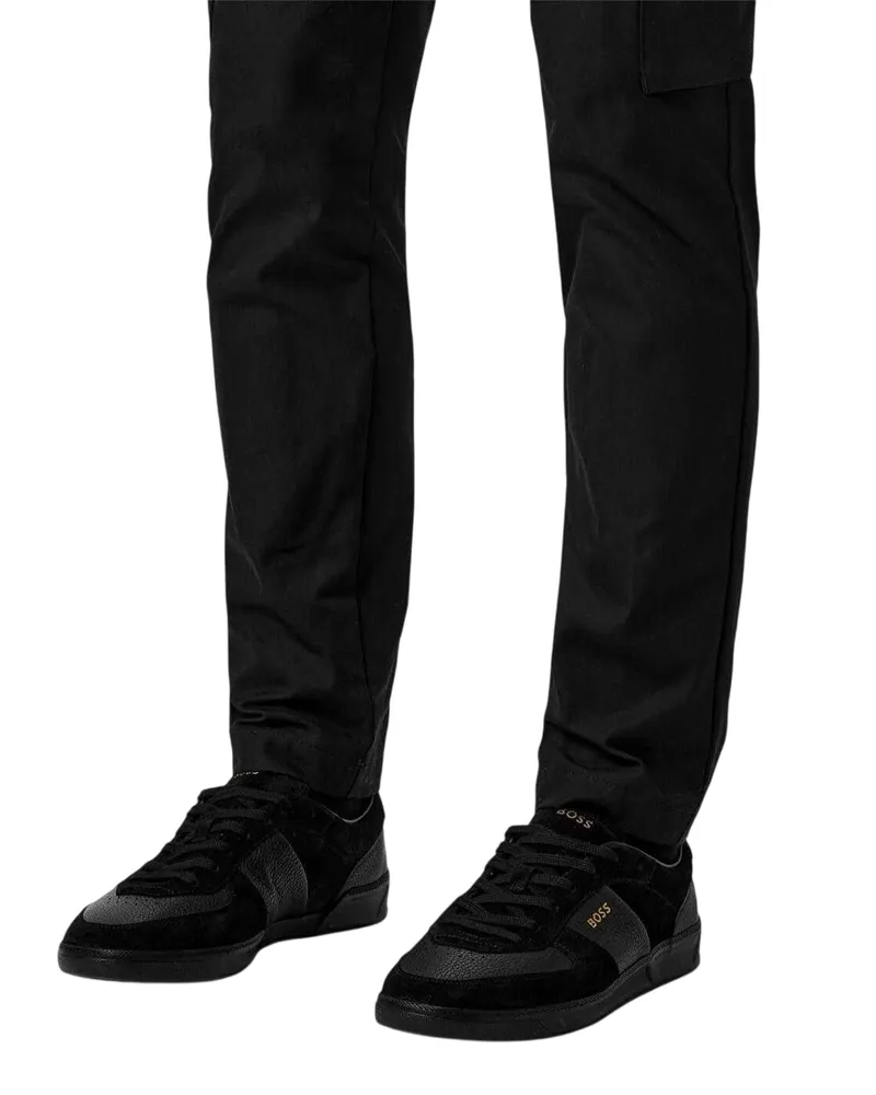 HUGO BOSS Brandon" Sneaker für Herren, Wildleder (Schwarz Schwarz