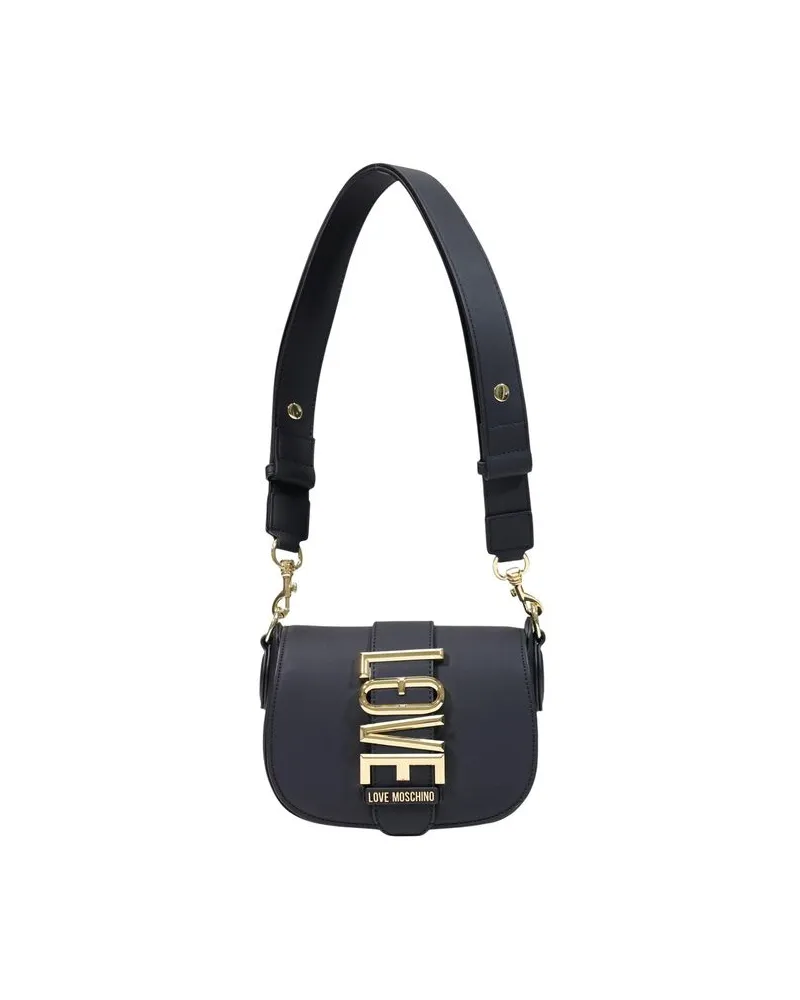 Moschino Schwarze Polyethylen-Handtasche Schwarz