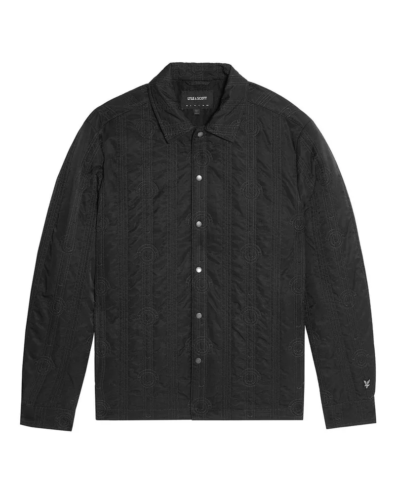 Lyle & Scott Hemdjacke für Herren, Regulär (Schwarzeis Schwarz