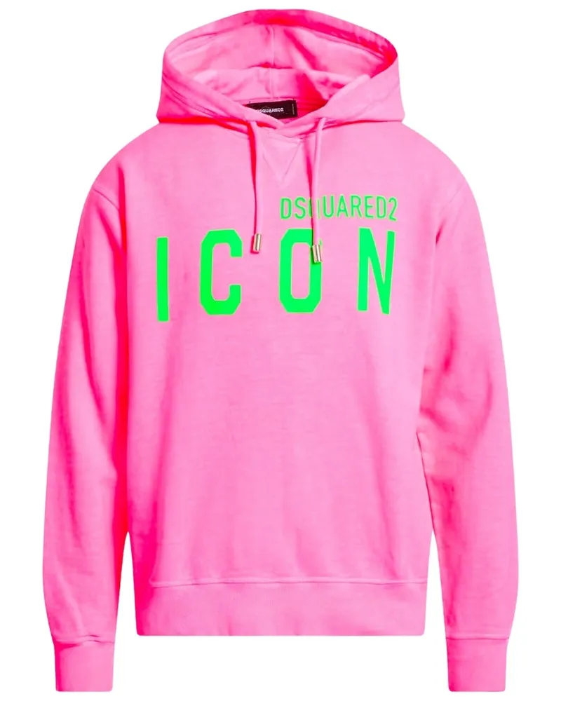Dsquared2 Icon Regular Fit Pink Hoodie Rosa