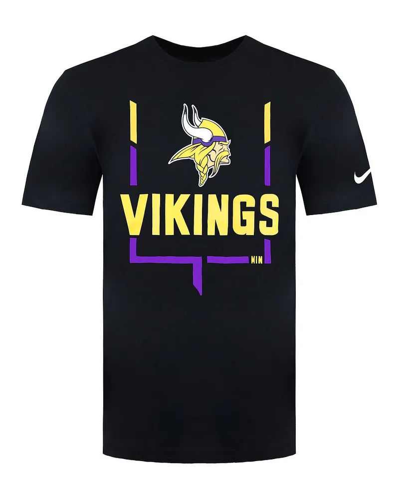 Nike NFL Minnesota Vikings Legend Goal Post Herren-T-Shirt Schwarz