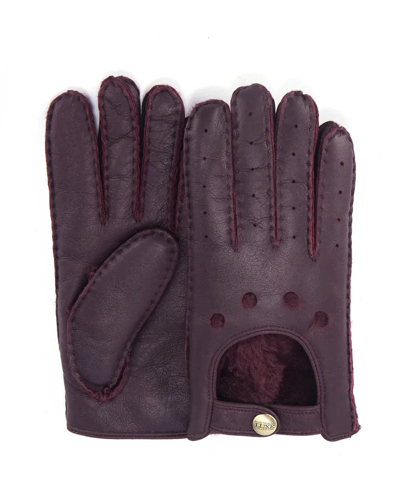 Australia Luxe Motorradhandschuhe Leder Prince Handschuhe Lila