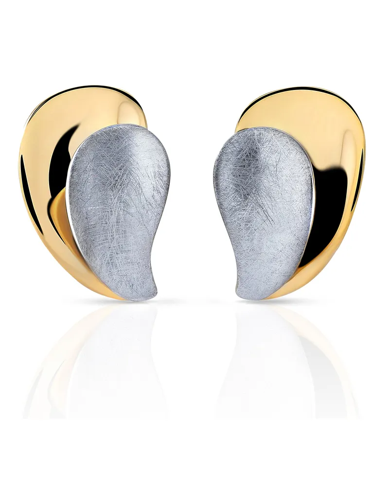 Orphelia Ameliana' Ohrstecker für Damen, 925 Sterling Silber – Silber/Gold ZO-7508 Silber