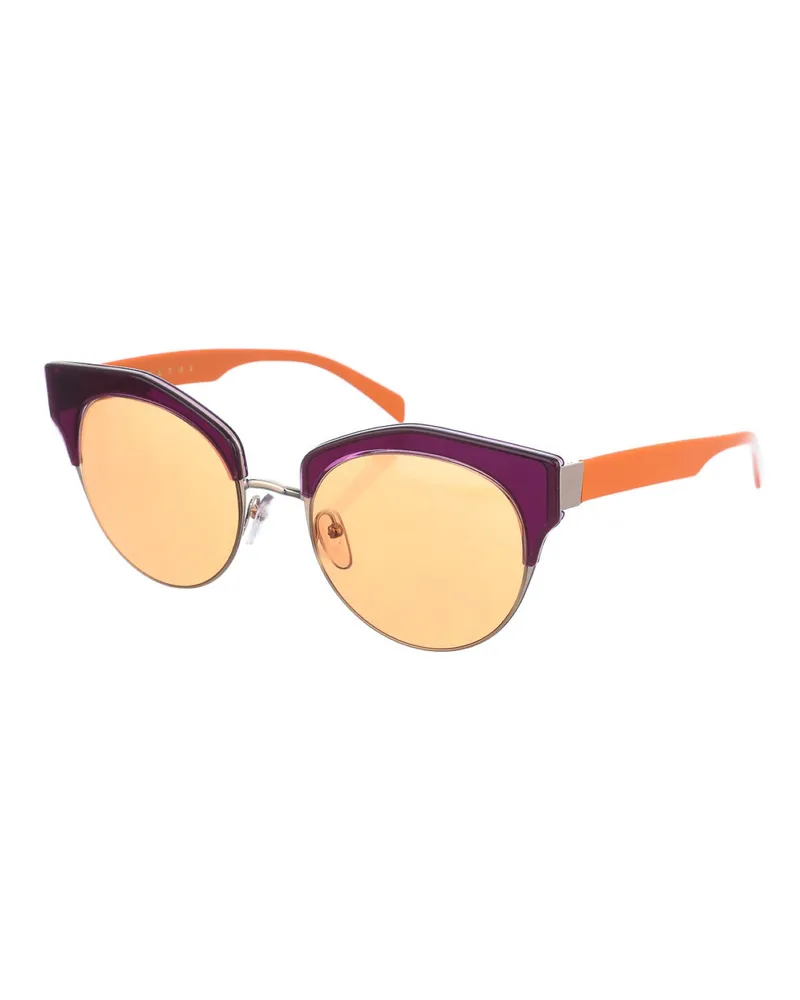 Marni ME635S Damen-Sonnenbrille aus Acetat in ovaler Form Gelb
