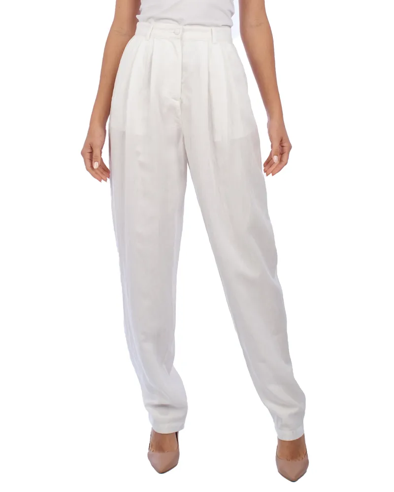 Emporio Armani Gerade Palazzo-Hose 8N2P80 Damen Weiß