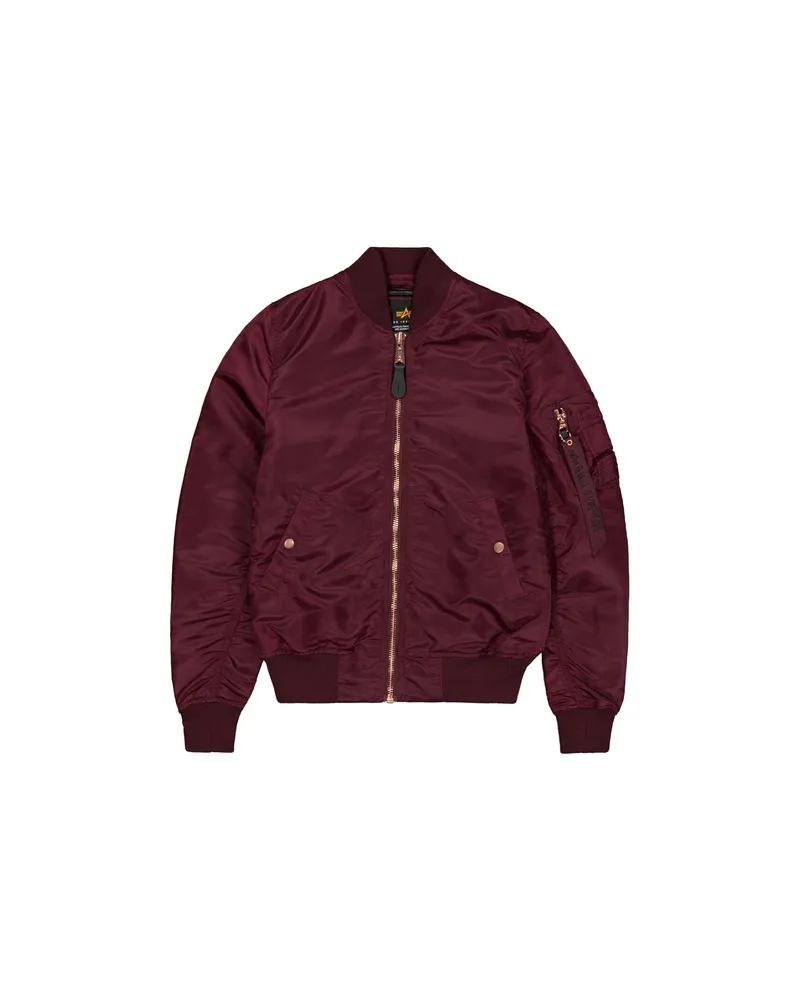 Alpha Industries MA-1 VF leichte Bomberjacke für Damen Kirschrot