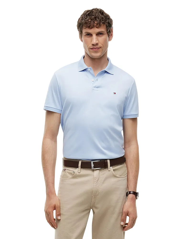 Tommy Hilfiger Poloshirt für Herren, Verriegelung (Lebhaftes Blau Weiß