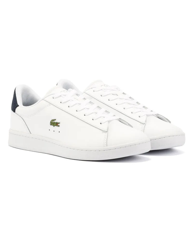 Lacoste Carnaby Weiße Ledersneaker Für Herren Weiß