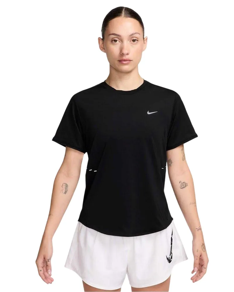Nike Swift" T-Shirt für Damen, Dri-FIT, Laufen (Schwarz Schwarz