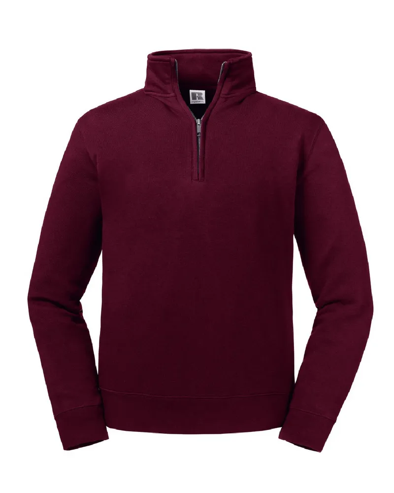 Russell Athletic Russell Herren Authentic Quarter Zip Sweatshirt (Burgund Bordeaux