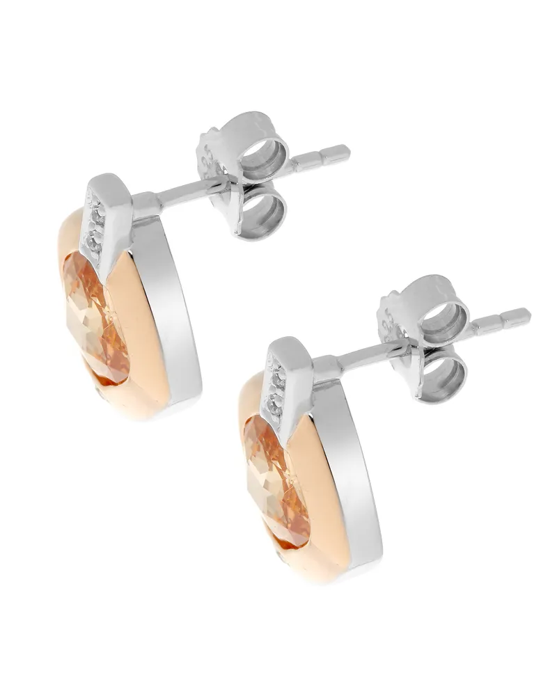 Orphelia Athena' Ohrstecker für Damen, 925 Sterlingsilber, Silber/Roségold ZO-7113 Silber