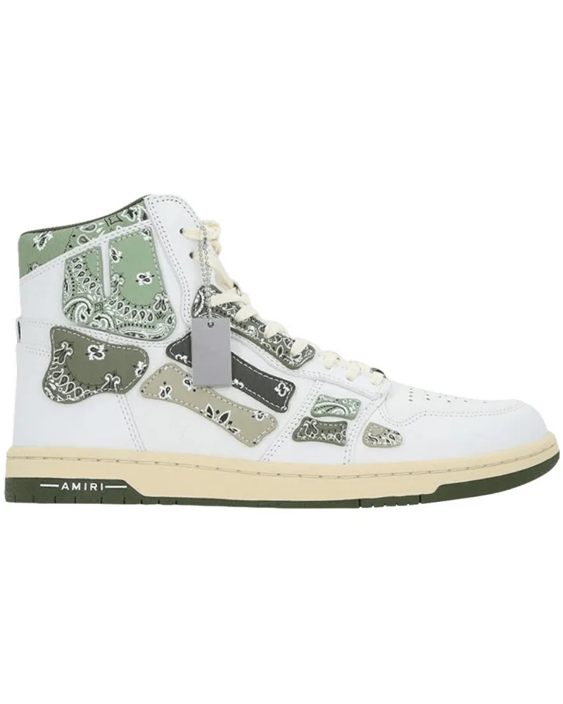 Amiri Bandana Skel Top High-Top-Sneaker in Olivgrun Grün