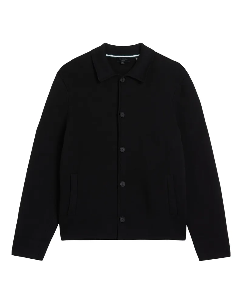 Ted Baker Freder Schwere Strickjacke In Schwarz Schwarz