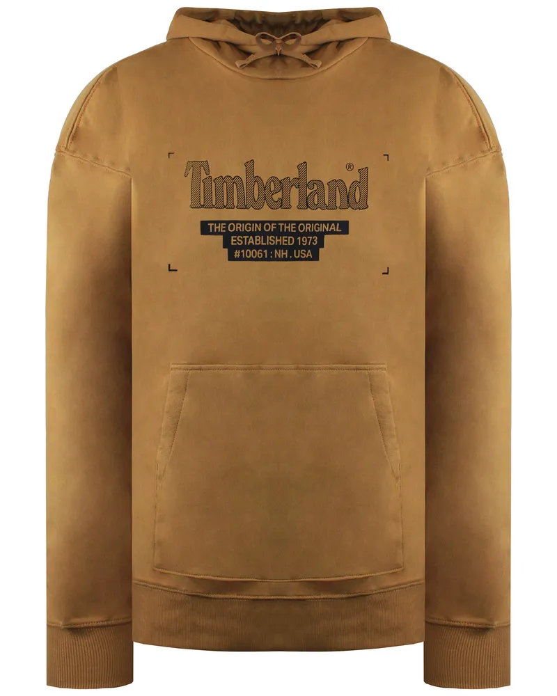 Timberland Logo Herren-Hoodie in Weizen Braun