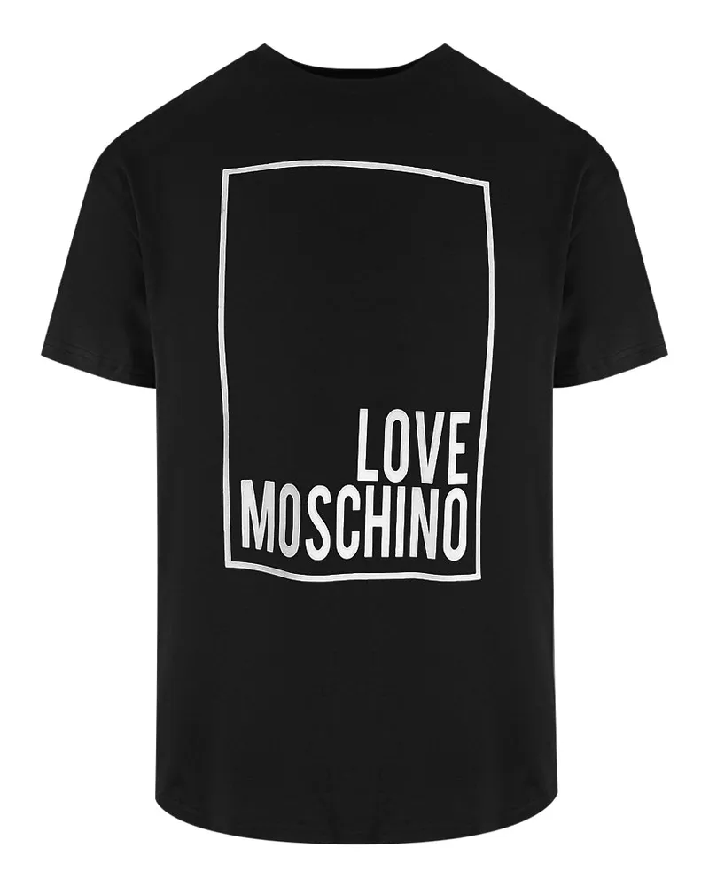 Moschino Box Logo Schwarzes T-shirt Schwarz
