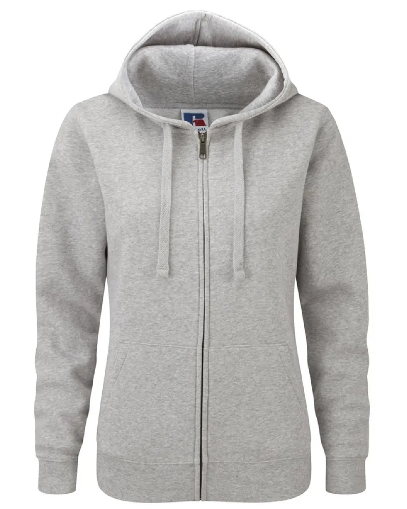 Russell Athletic Russell Ladies Premium Authentic Zipped Hoodie (3-Lagen-Gewebe) (Light Oxford Grau