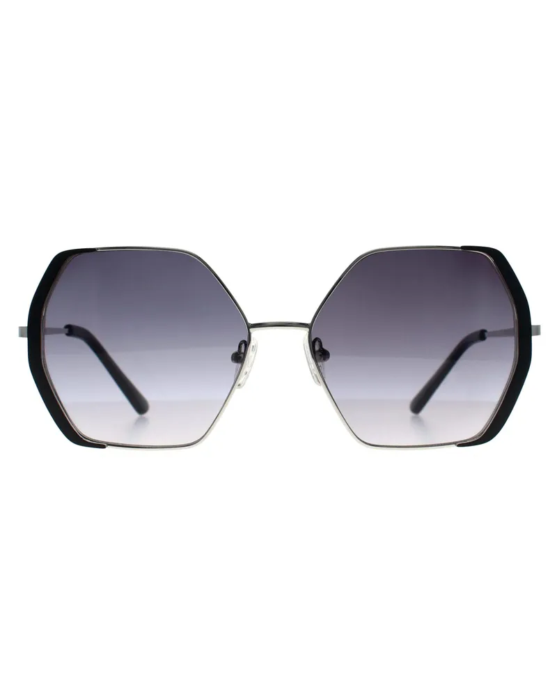 Guess Square Womens Silber Schwarz Grau Gradient GF0387 Silber