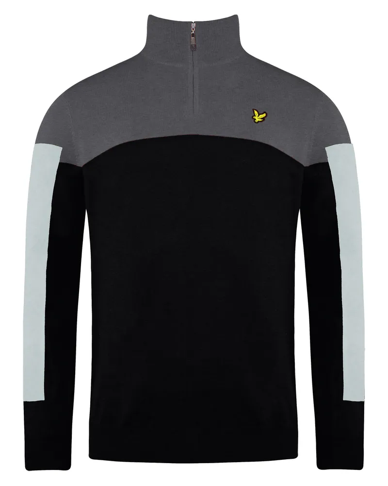Lyle & Scott Moffat Golfmenschen wahrer schwarzer Pullover Schwarz