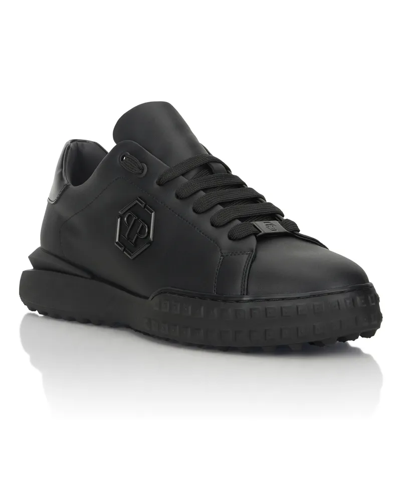 Philipp Plein Lo-Top Turnschuhe Hexagon Schwarz