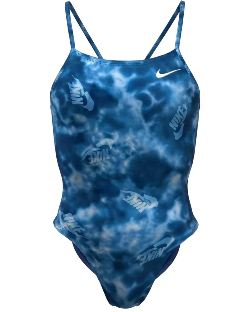 Nike Badeanzug für Damen, Ausschnitt (Blau Blau