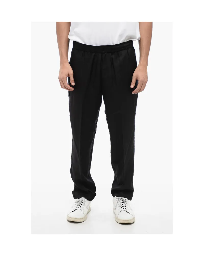 Neil Barrett REM-Hose aus Viskose-Mix mit elastischem Bund in Schwarz Schwarz