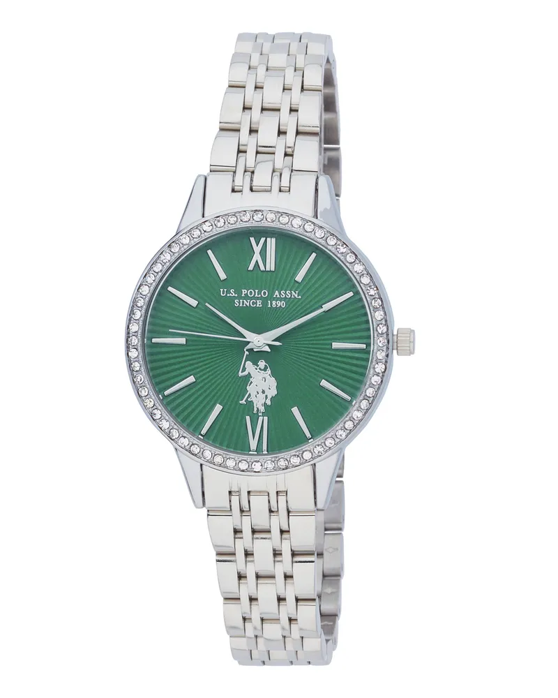 U.S. Polo Assn.  Uhr Faith Damenuhr Silber