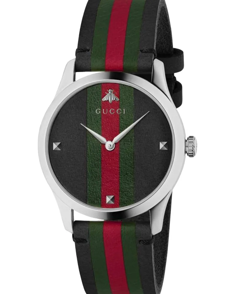 Gucci G-Timeless YA1264079 Herrenuhr - Elegantes schwarzes Zifferblatt Schwarz
