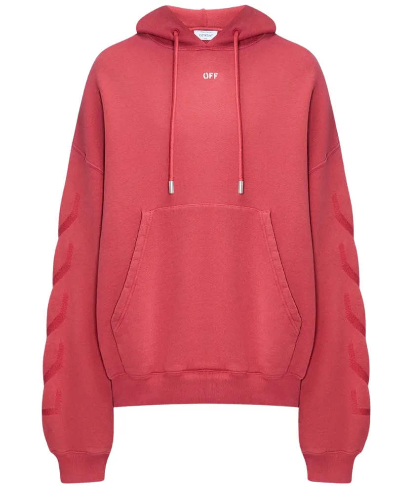 OFF-WHITE St. Matthew Design Skate Fit Kapuzenpullover in verwaschenem Rot Rot