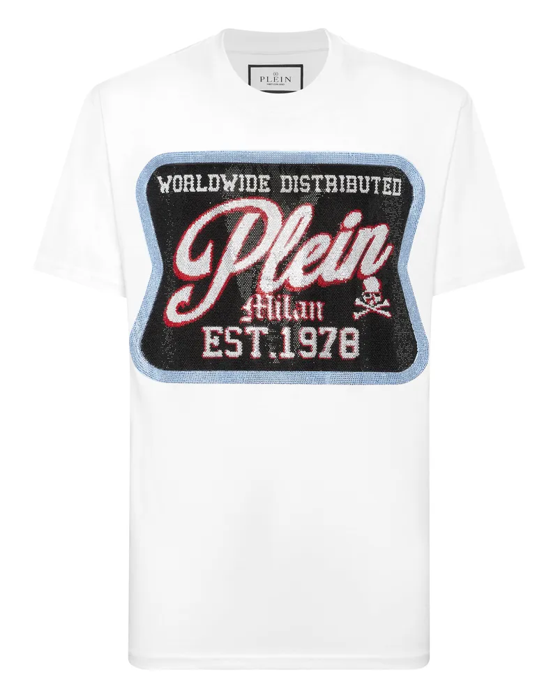 Philipp Plein T-Shirt Rundhalsausschnitt Milan Weiß