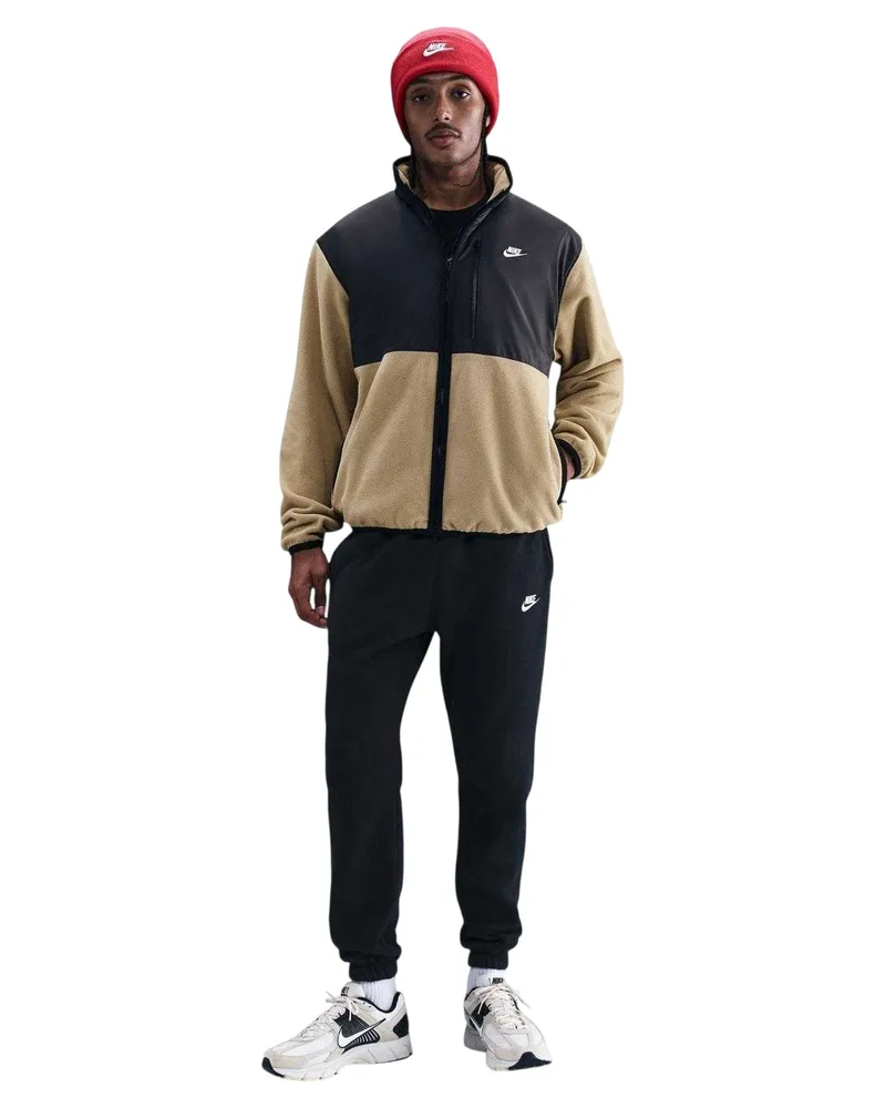 Nike Jacke für Herren, Durchgehender Reißverschluss, Regulär (Fallschirm Beige Khaki