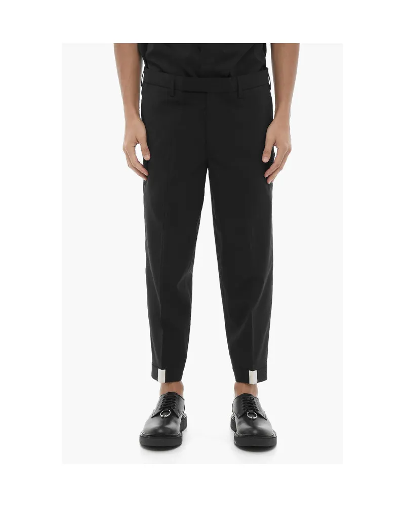Neil Barrett Low-Rise Slim Fit Hose in Schwarz Schwarz