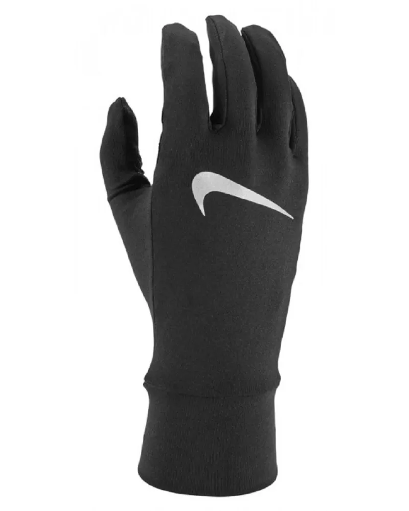 Nike Herren Handschuhe, Fleece, Laufen (Schwarz/Silber meliert Schwarz