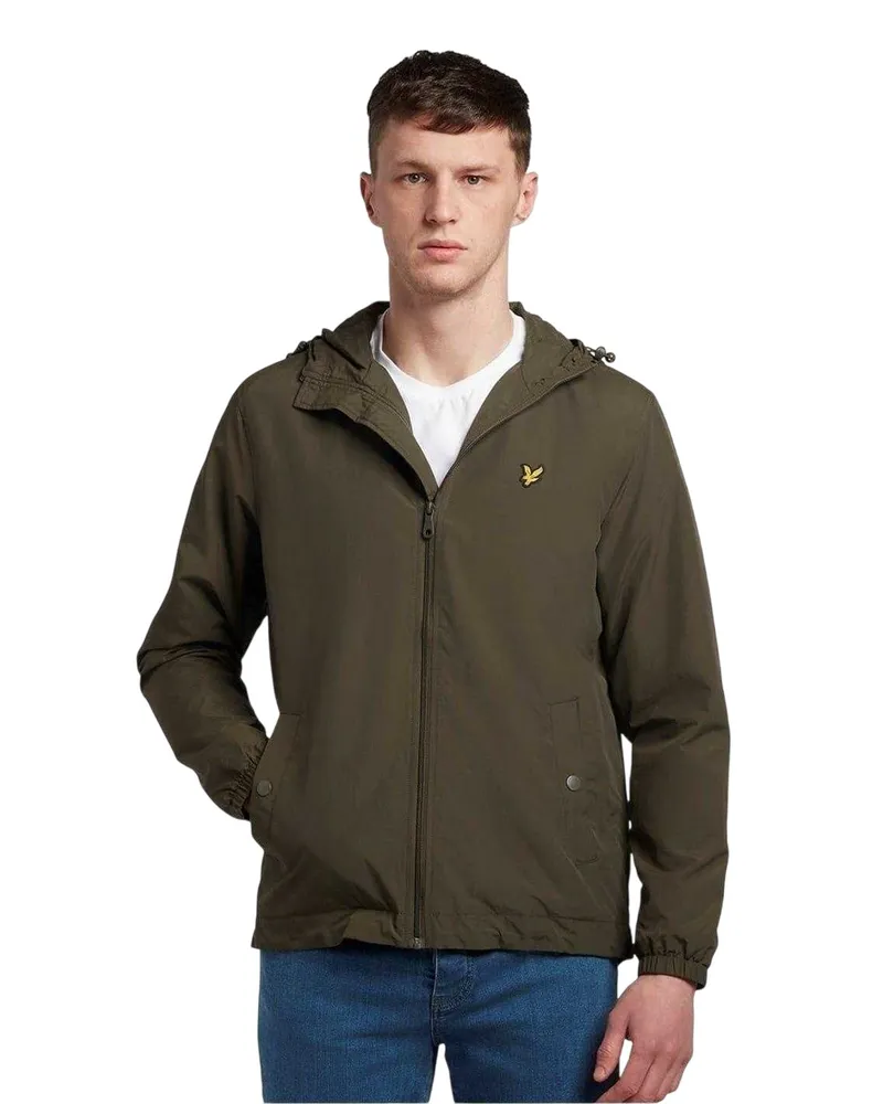Lyle & Scott Kapuzenjacke für Herren, Durchgehender Reißverschluss (Oliv Oliv