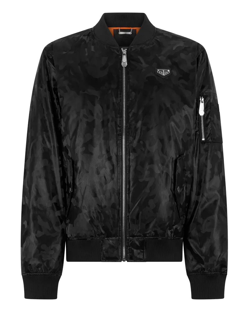 Philipp Plein Bomberjacke Camouflage Schwarz