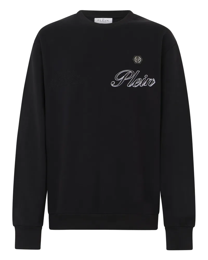 Philipp Plein Round Neck Sweatshirt Signature Schwarz