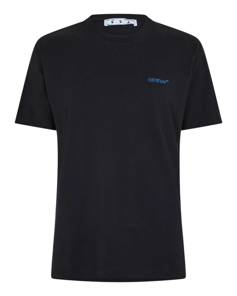 OFF-WHITE Off White - T-Shirt für Herren, Baumwolle, Regulär (Schwarz/Blau Schwarz
